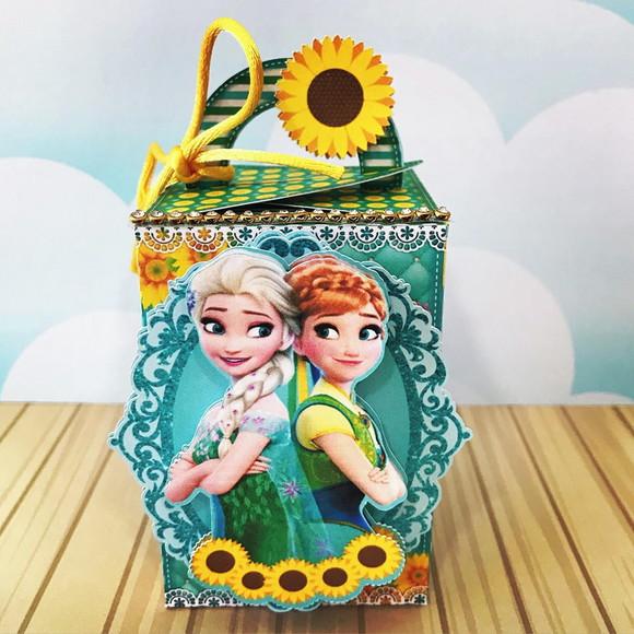 Caixinha para festa tema frozen fever