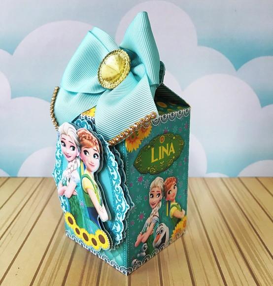Caixinha para festa tema frozen fever