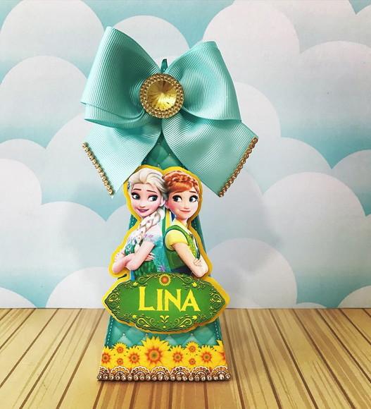 Caixinha para festa tema frozen fever