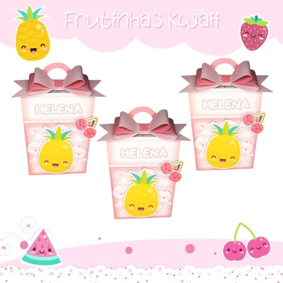 Caixinha para Festa Tema Frutas Kawaii