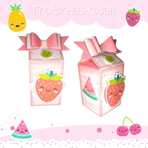 Caixinha para Festa Tema Frutas Kawaii