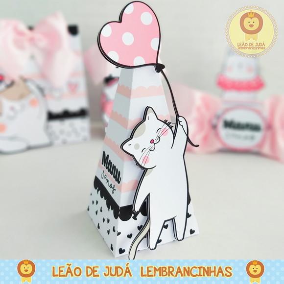 Caixinha para festa tema gatinha