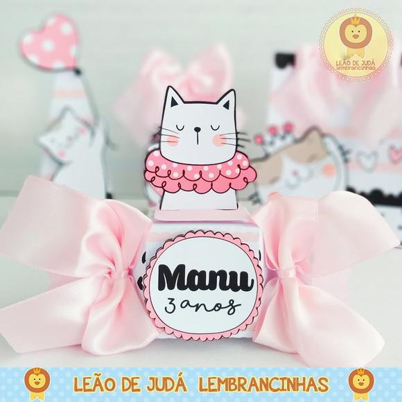 Caixinha para Festa Tema Gatinha