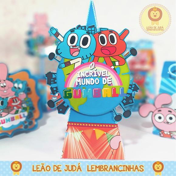 Caixinha para festa tema gumball