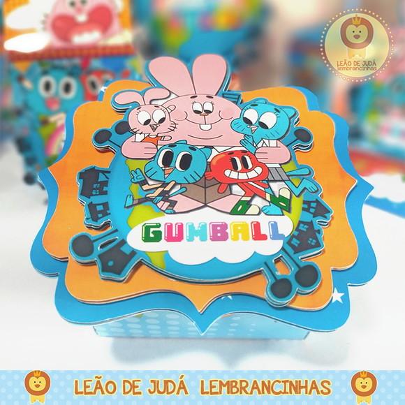 Caixinha para festa tema gumball