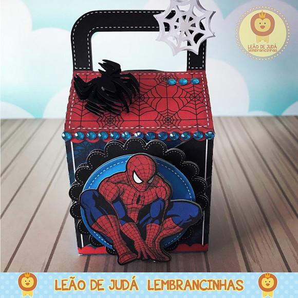 Caixinha para festa tema homem aranha