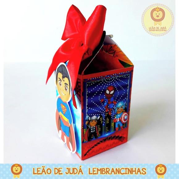 Caixinha para festa tema herois cute