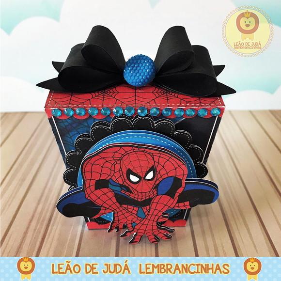 Caixinha para festa tema homem aranha