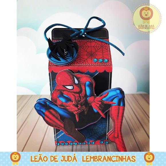 Caixinha para festa tema homem aranha