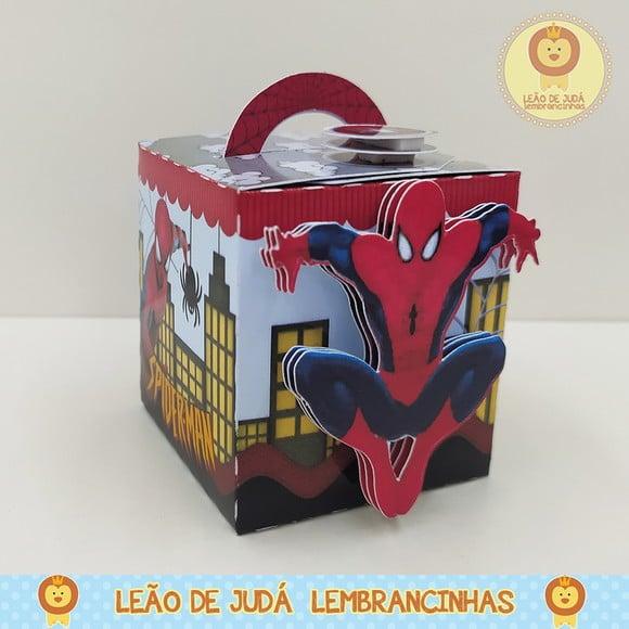 Caixinha para festa tema homem aranha