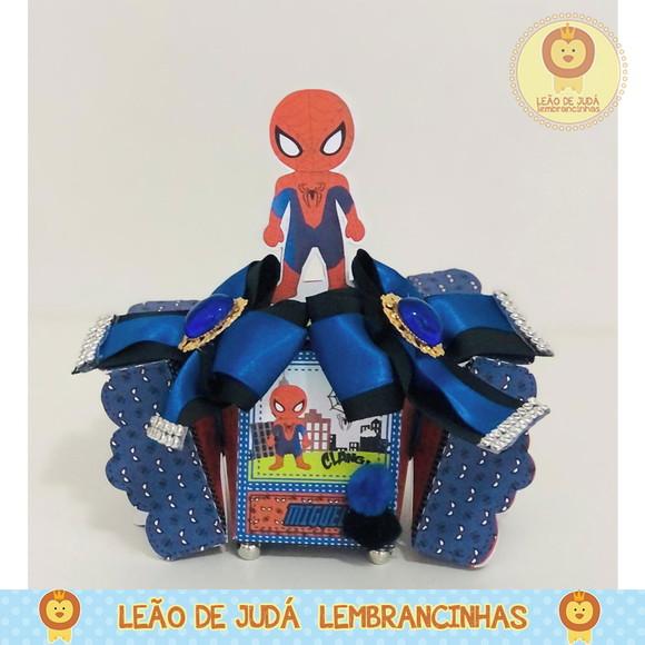 Caixinha para festa tema homem aranha cute