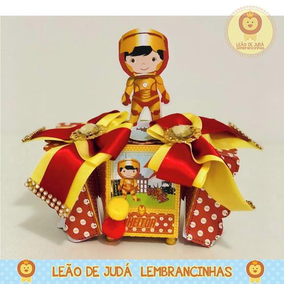 Caixinha para festa tema homem de ferro