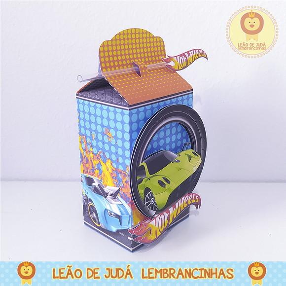 Caixinha para festa tema hot wheels