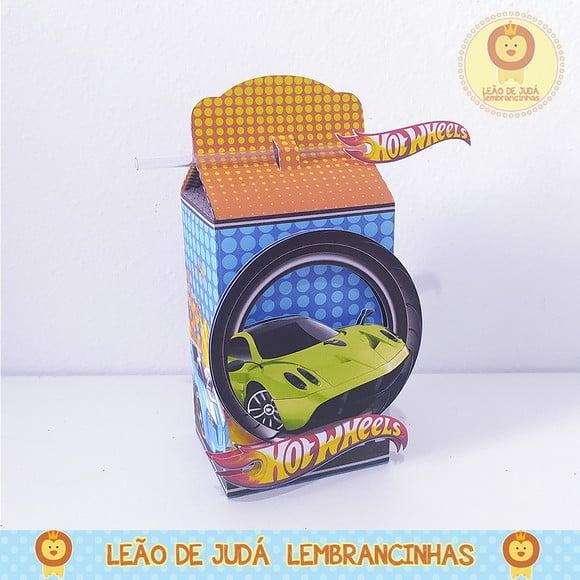 Caixinha para festa tema hot wheels
