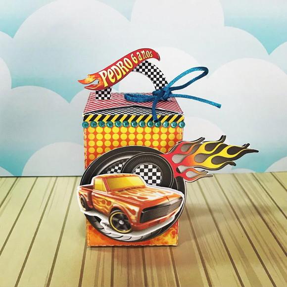 Caixinha para Festa Tema Hot Wheels