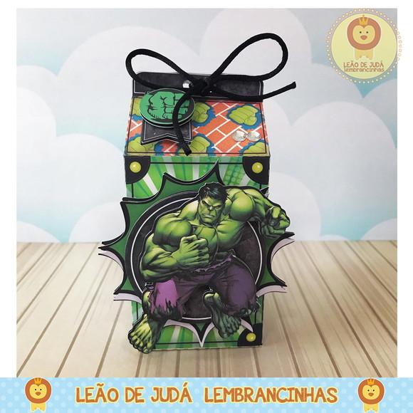 Caixinha para Festa Tema Hulk