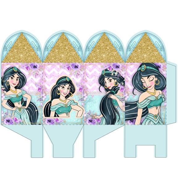 Caixinha para Festa Tema Jasmine