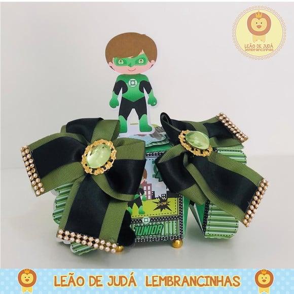 Caixinha para festa tema lanterna verde