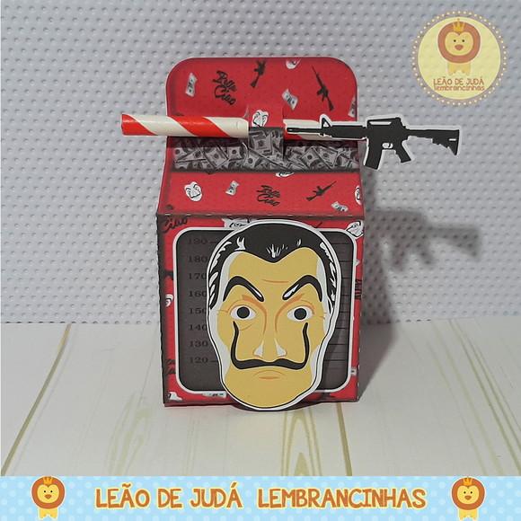 Caixinha para festa tema la casas de papel