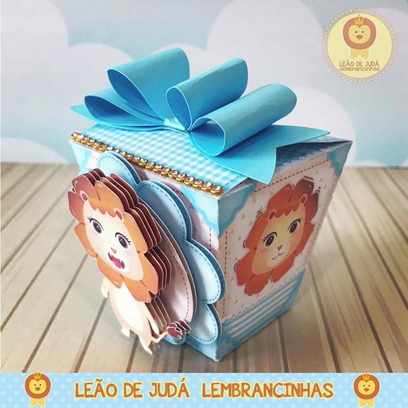 Caixinha para festa tema leãozinho
