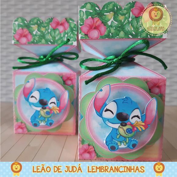 Caixinha para festa tema lilo e stitch