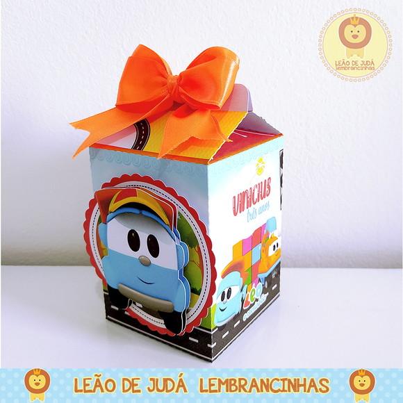 Caixinha para festa tema léo o caminhão