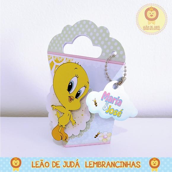 Caixinha para festa tema looney tunes baby