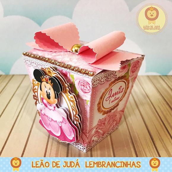 Caixinha para festa tema minnie realeza