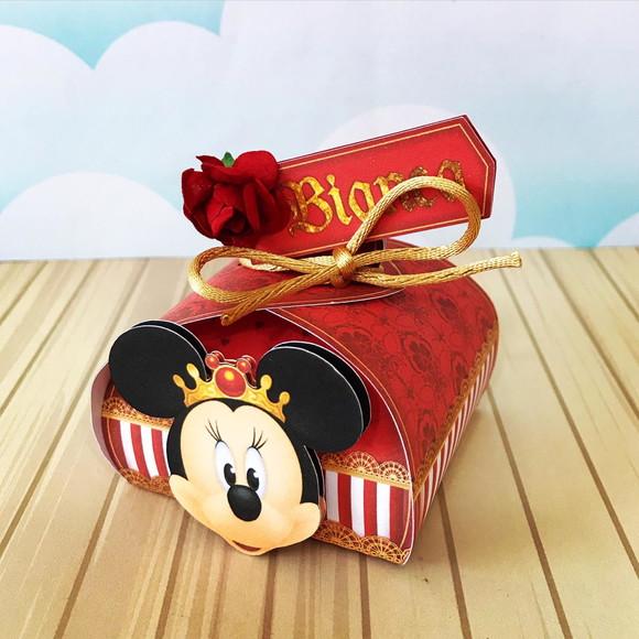 Caixinha para Festa Tema Minnie Realeza