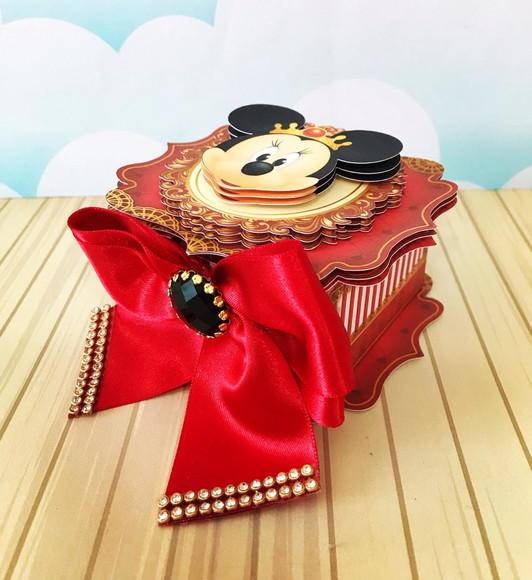 Caixinha para Festa Tema Minnie Realeza