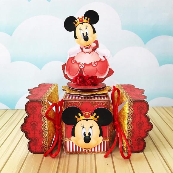 Caixinha para Festa Tema Minnie Realeza
