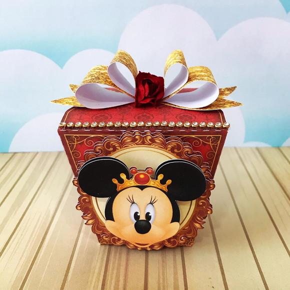 Caixinha para Festa Tema Minnie Realeza