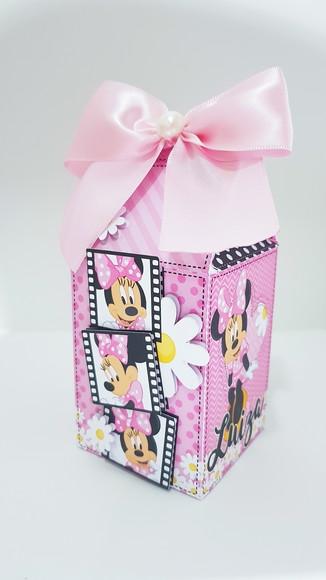 Caixinha para festa tema minnie rosa