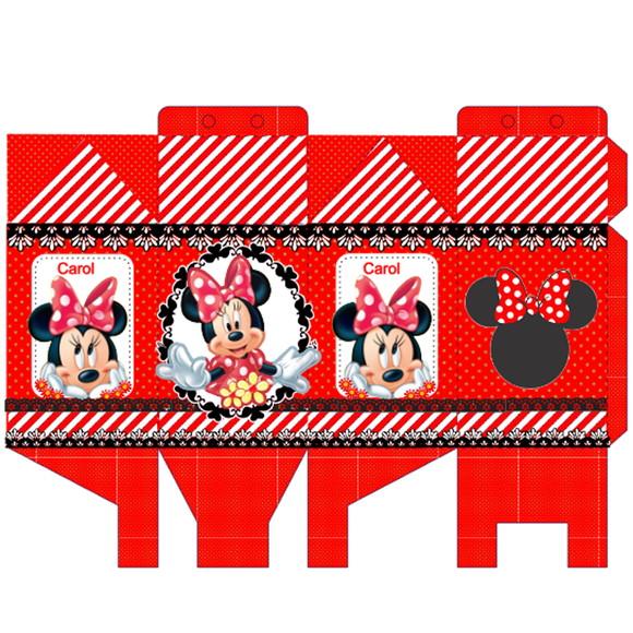 Caixinha para Festa Tema Minnie Vermelha