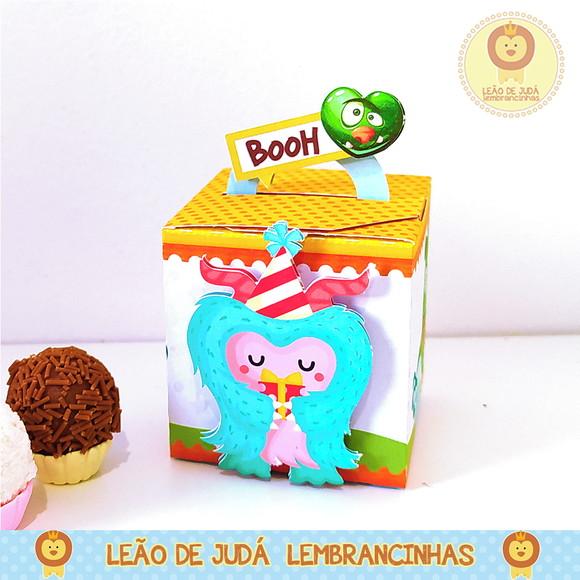 Caixinha para festa tema monstrinhos