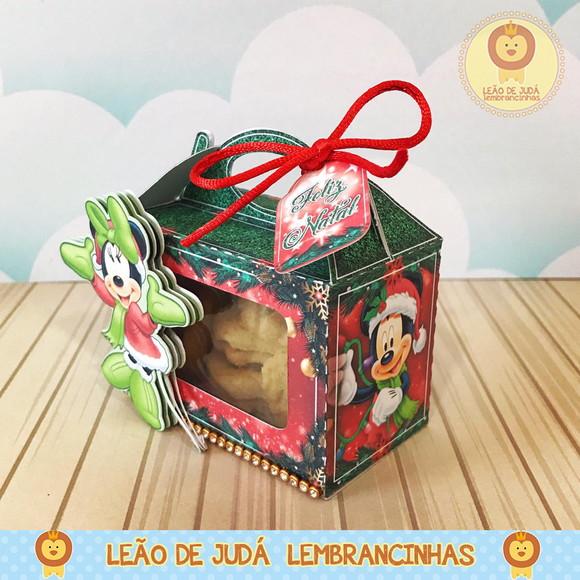 Caixinha para festa tema natal do mickey