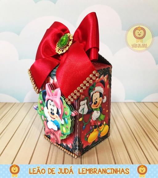 Caixinha para Festa Tema Natal do Mickey