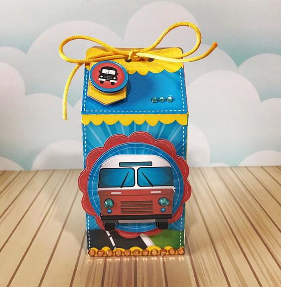 Caixinha para Festa Tema Ônibus
