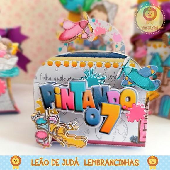 Caixinha para Festa Tema Pintando Sete
