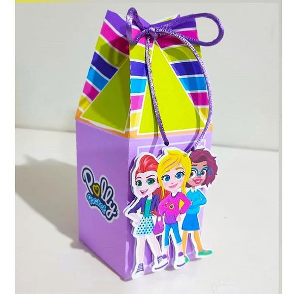 Caixinha para Festa Tema Polly Pocket