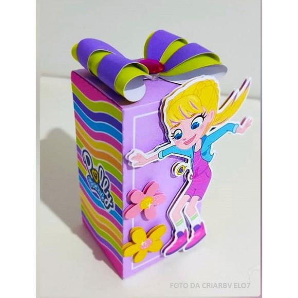 Caixinha para Festa Tema Polly Pocket