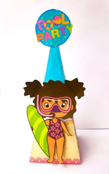 Caixinha para festa tema pool party