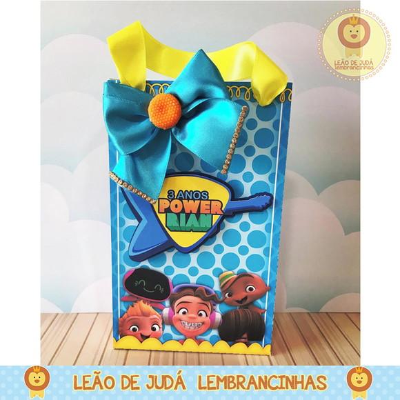 Caixinha para festa tema power rockers