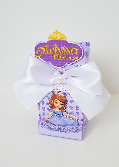 Caixinha para festa tema princesinha sofia