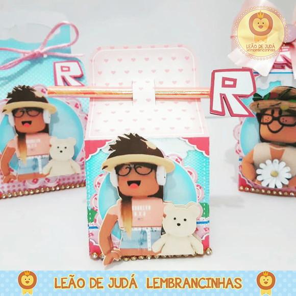 Caixinha para festa tema roblox