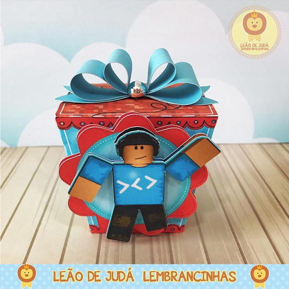 Caixinha para festa tema roblox