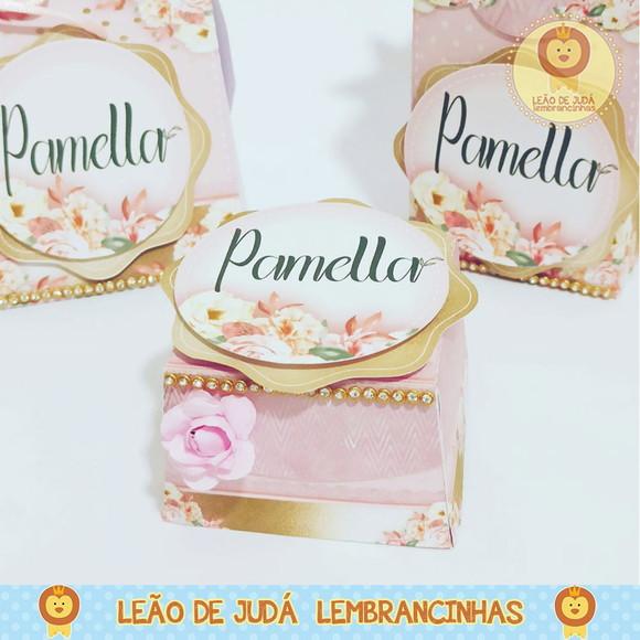 Caixinha para festa tema rose gold