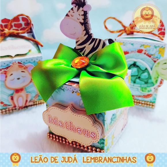 Caixinha para festa tema safari