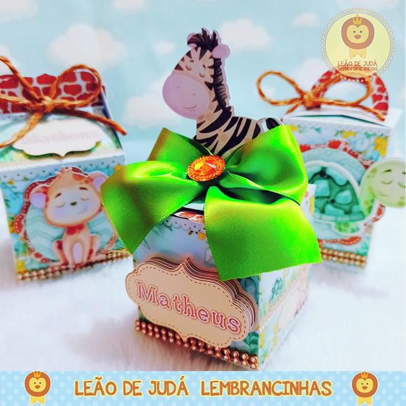 Caixinha para festa tema safari