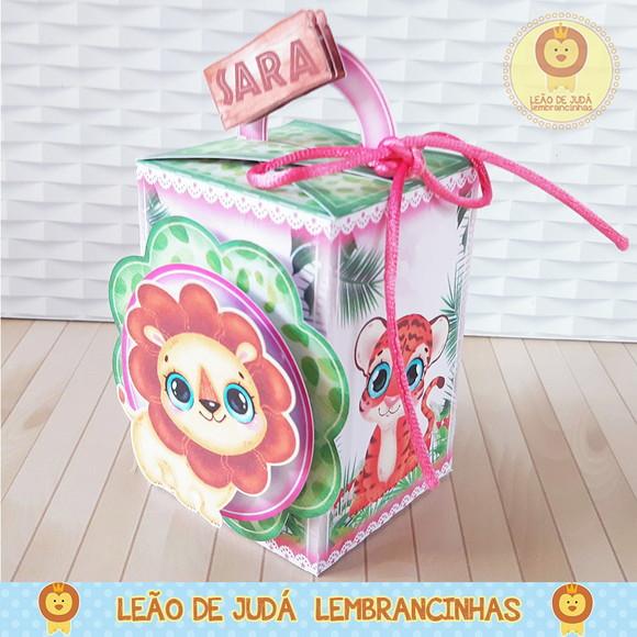 Caixinha para festa tema Safari